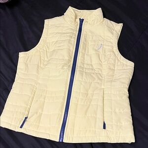 Exertek Yellow Quilted Vest with Blue Zipper